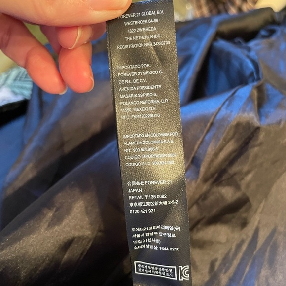 Love 21 Blazer Jacket Black Green Geometric Open Lined Collarless Work Size XS - Picture 7 of 11